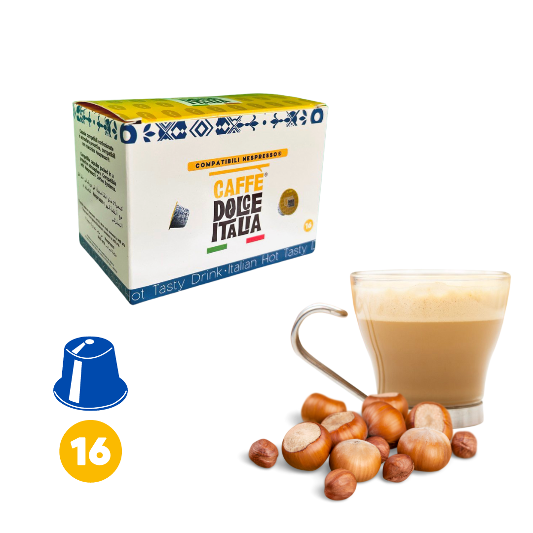 16 Capsule NOCCIOLINO compatibili con sistemi Nespresso® – Caffè