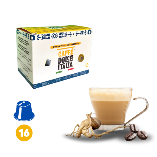 16 Capsule Caffè al GINSENG AMARO compatibili con sistemi Nespresso®